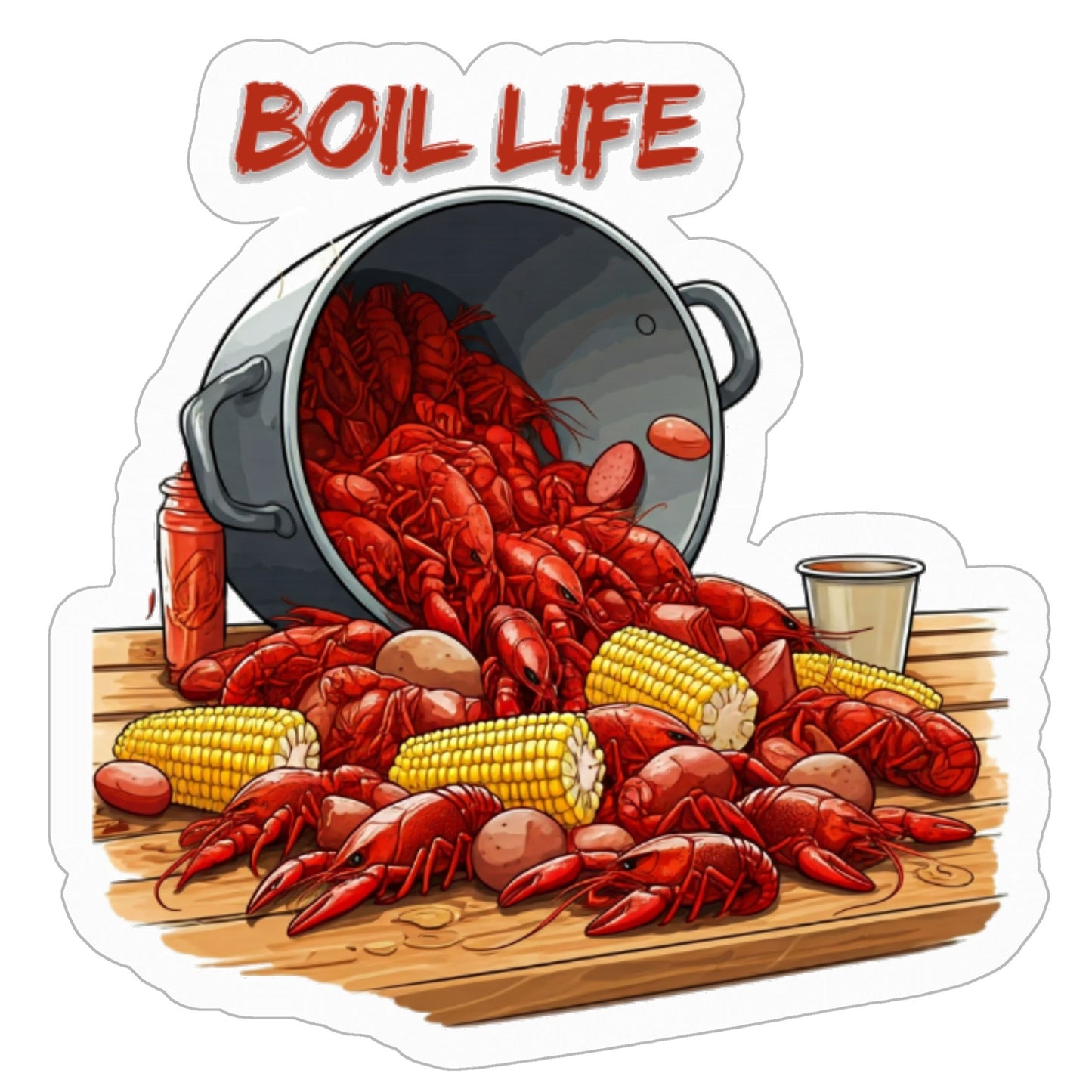 Boil Life - Kiss Cut Stickers - 3" x 3"