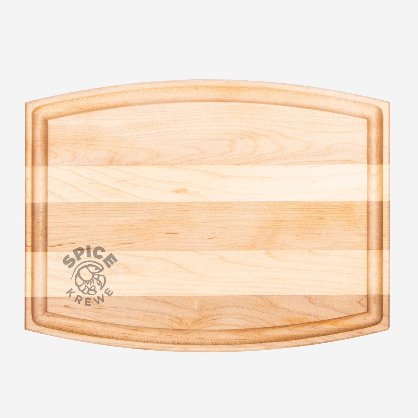 Arched Wood Cutting Board with Groove - 12" x 9"